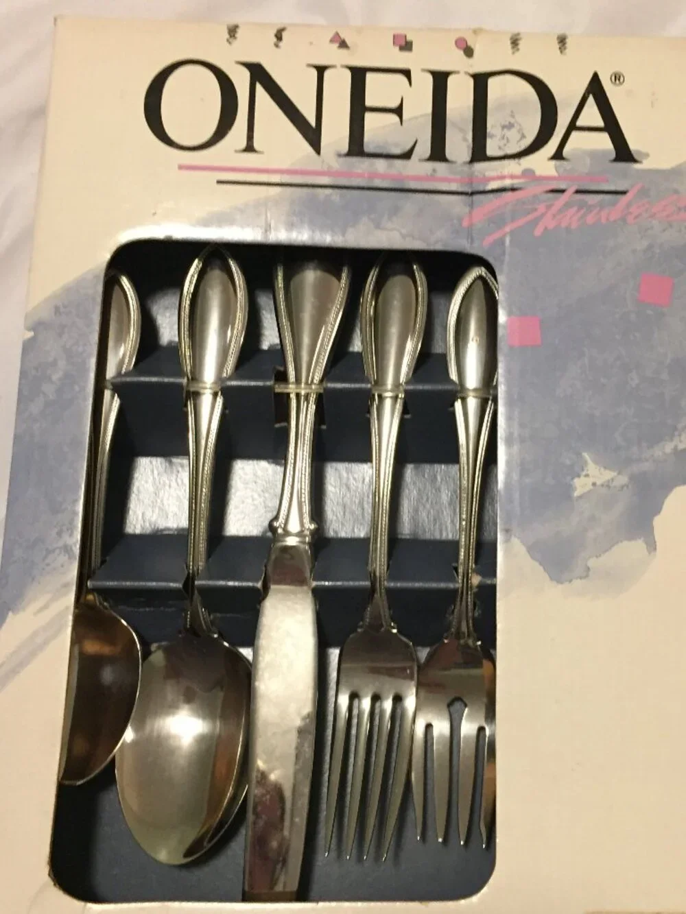 Vintage ONEIDA Arbor-American Harmony Stainless Steel Flatware Lot 20 Pieces USA